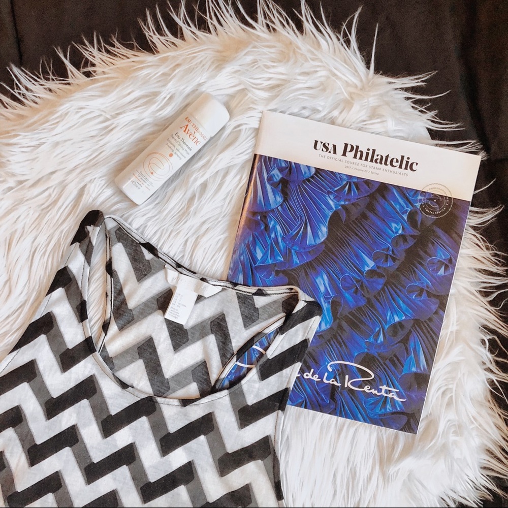 H&M CHEVRON PRINT/STRIPED TANK TOP